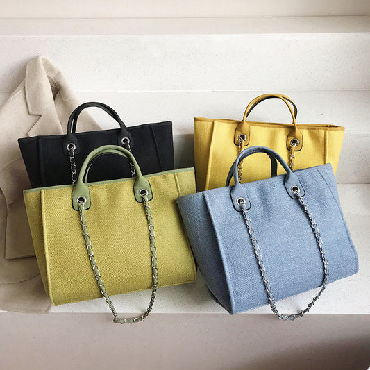 GlamPour – Stylish Chain Bucket Tote Bag for Women
