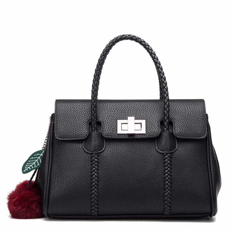Classic Lychee Pattern Shoulder Bag