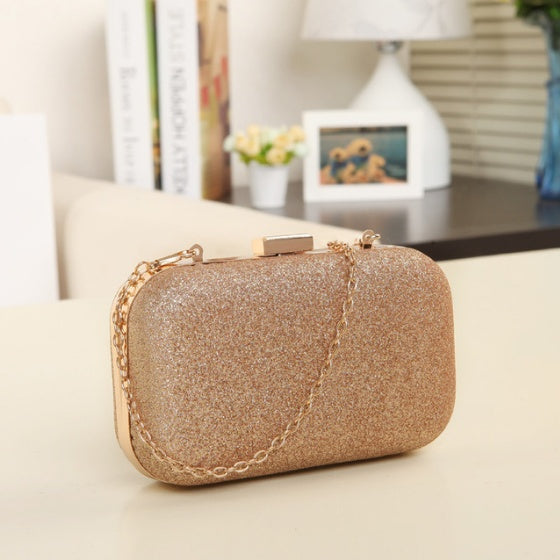 GlamVault – Luxury Gold Clutch Evening Bag