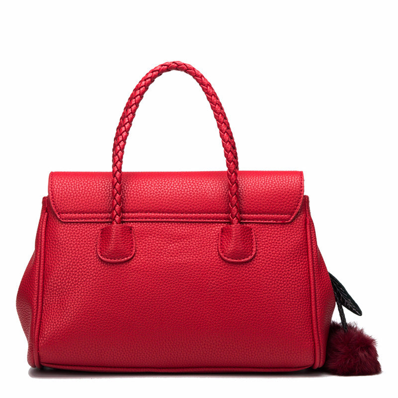 Classic Lychee Pattern Shoulder Bag