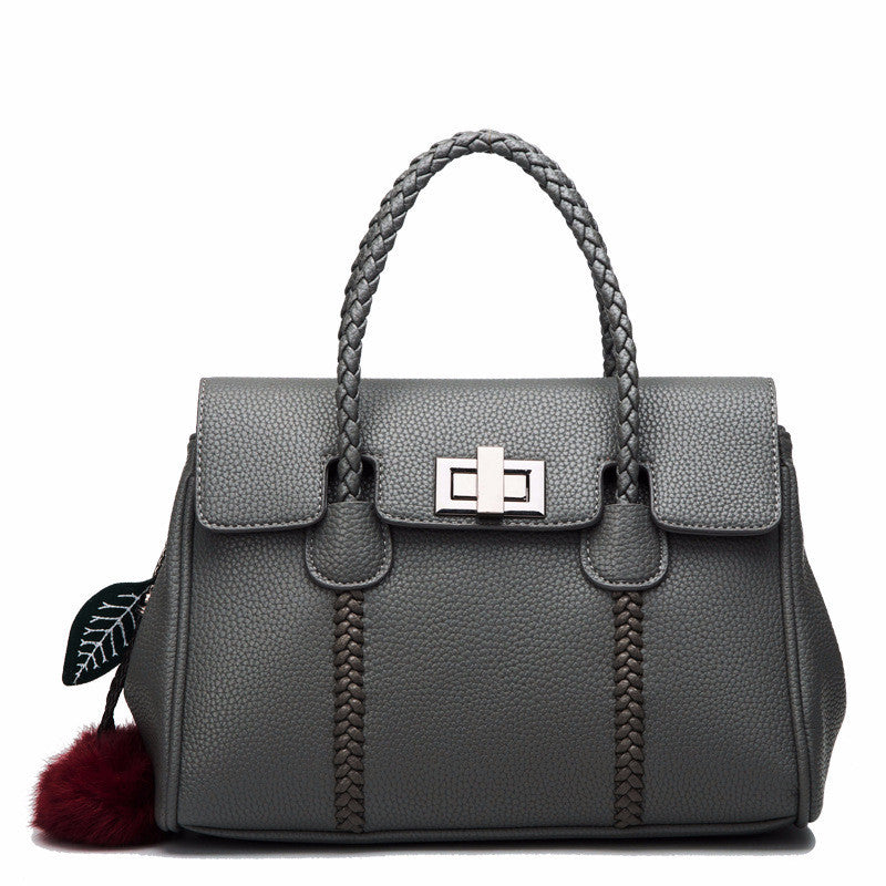 Classic Lychee Pattern Shoulder Bag