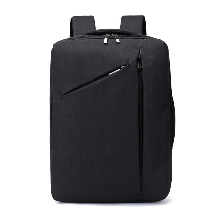 Black backpack on a white background