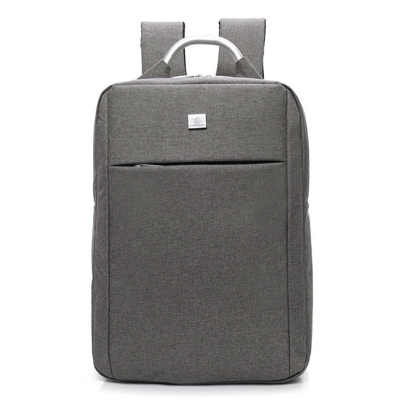 Gray backpack on a white background