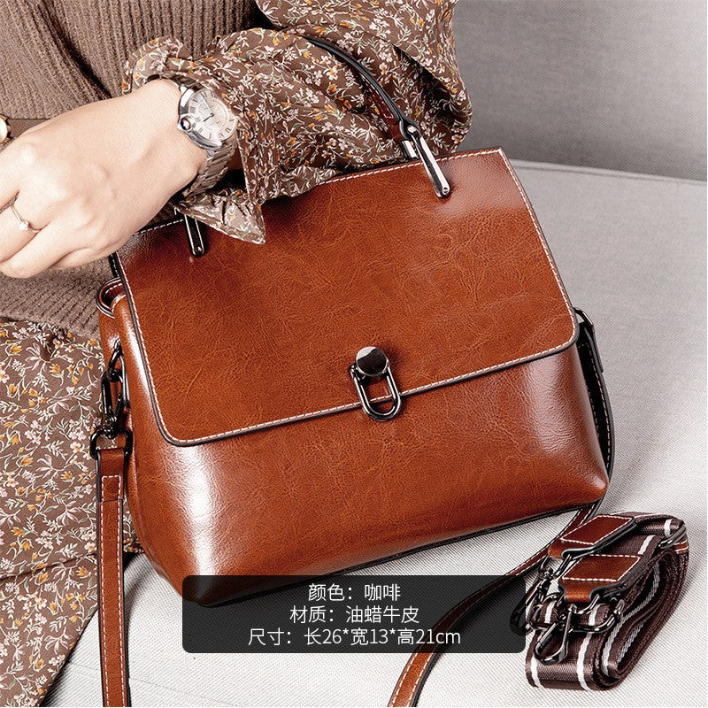 "Premium Cowhide Leather Handbag for Women"