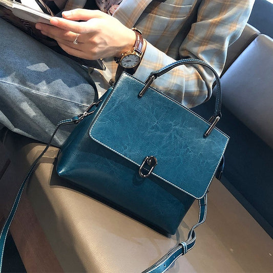 "Premium Cowhide Leather Handbag for Women"