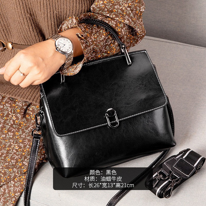 "Premium Cowhide Leather Handbag for Women"