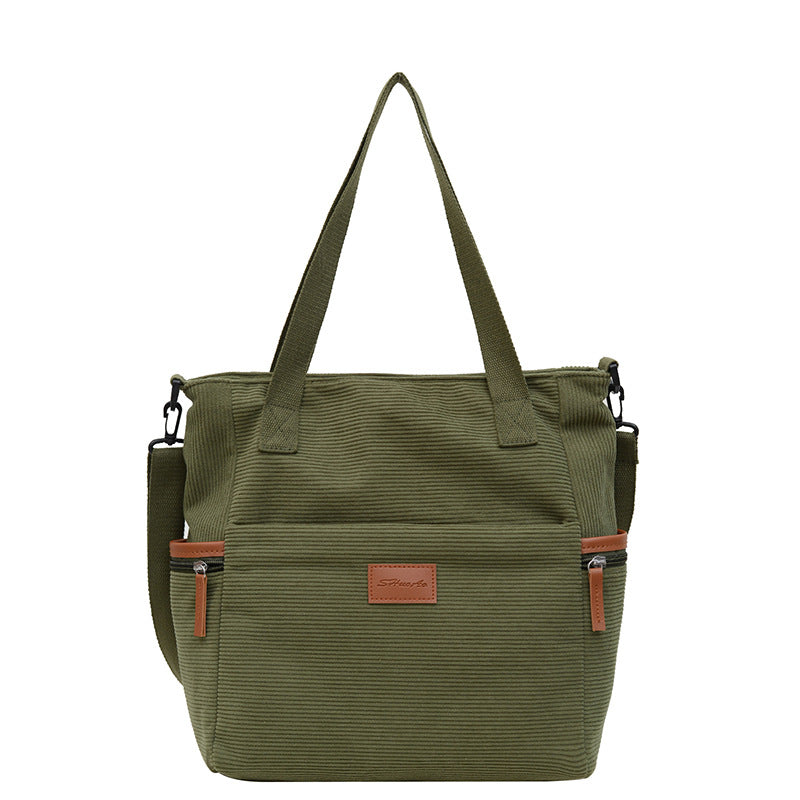 VelvetCord – Trendy Corduroy Tote Bag for Women