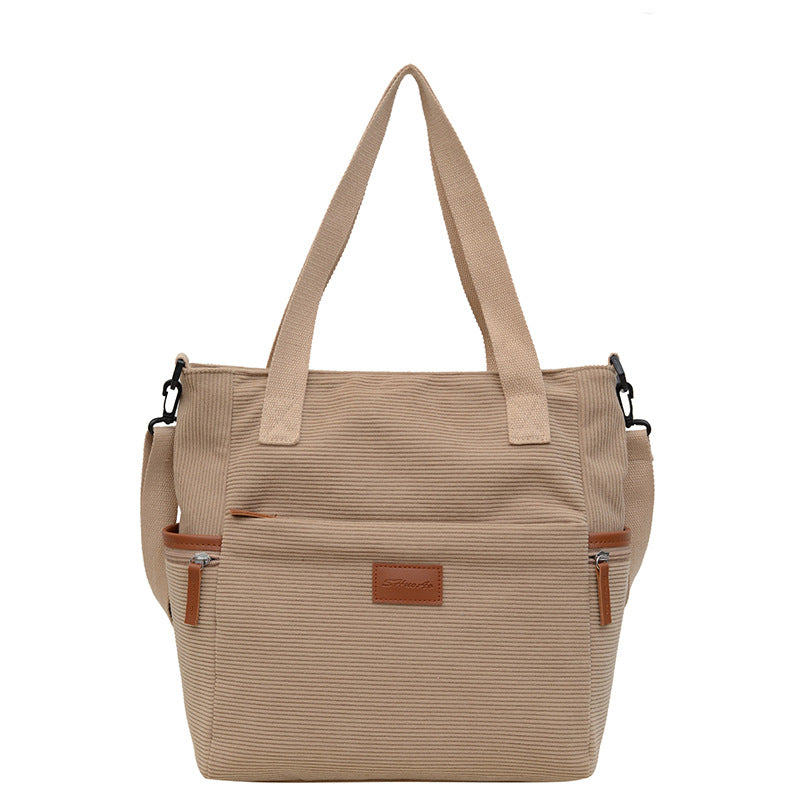 VelvetCord – Trendy Corduroy Tote Bag for Women