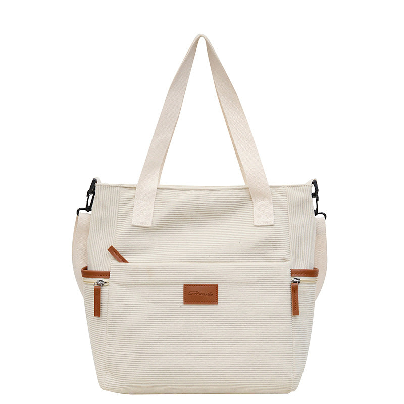 VelvetCord – Trendy Corduroy Tote Bag for Women
