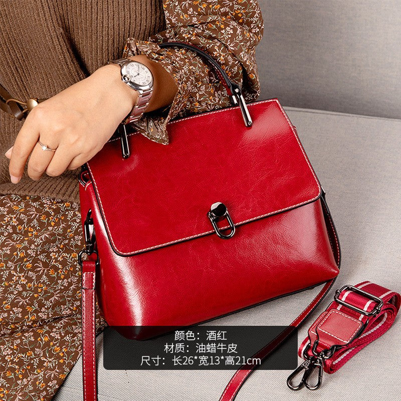 "Premium Cowhide Leather Handbag for Women"