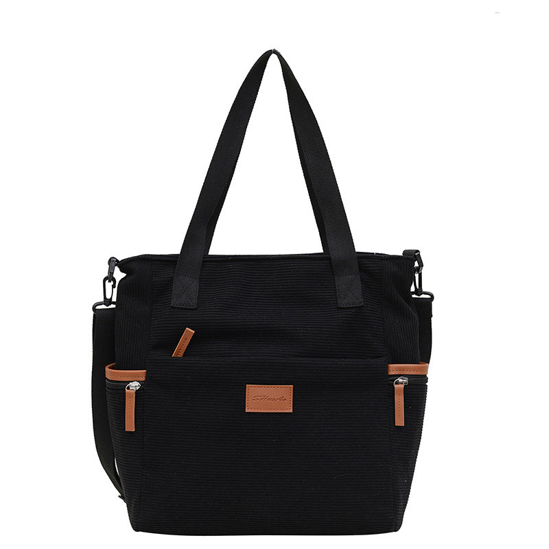 VelvetCord – Trendy Corduroy Tote Bag for Women