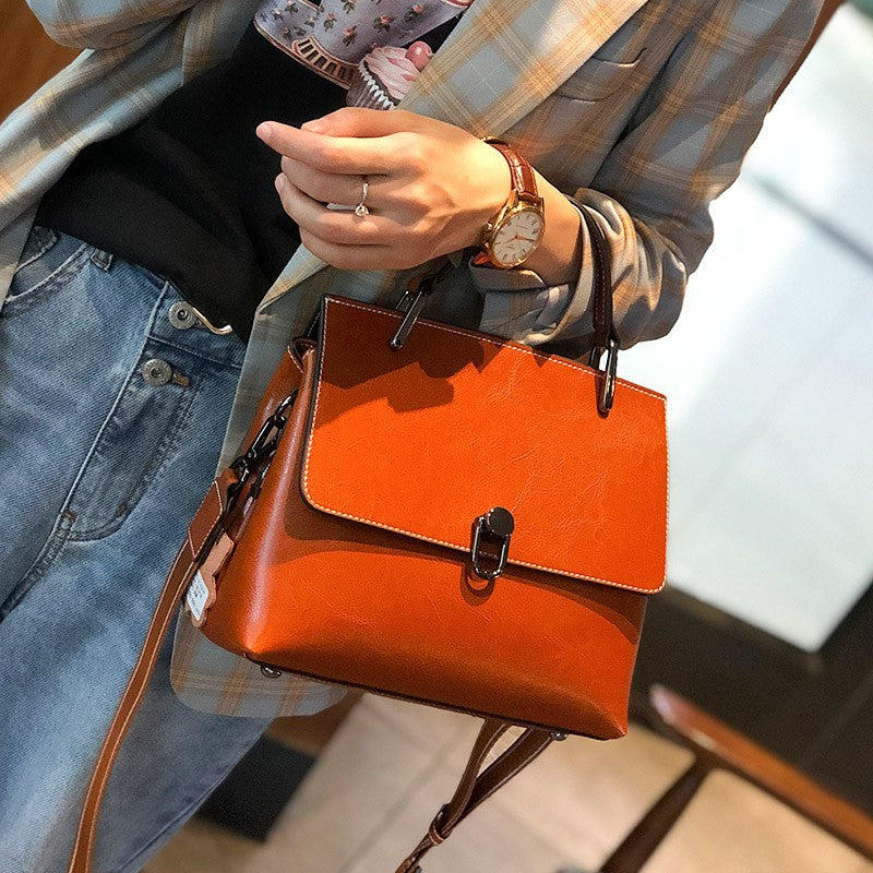 "Premium Cowhide Leather Handbag for Women"