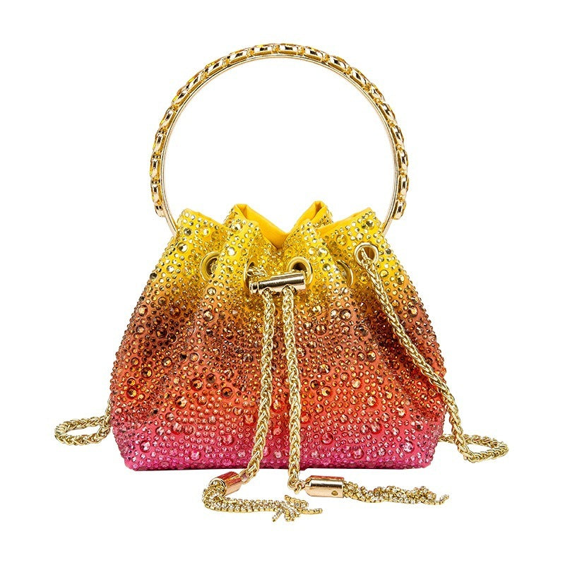 GlimmerTote – Elegant Rhinestone Chain Handbag