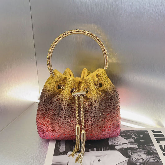 GlimmerTote – Elegant Rhinestone Chain Handbag